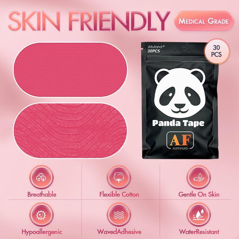 PINK-Panda  30-Pack Portable, All-Black, Limited Edition Breathable & Elastic Mouth Tape for Anti-Snoring Sleep – Hypoallergenic, Skin-Friendly, Safe & Healthy