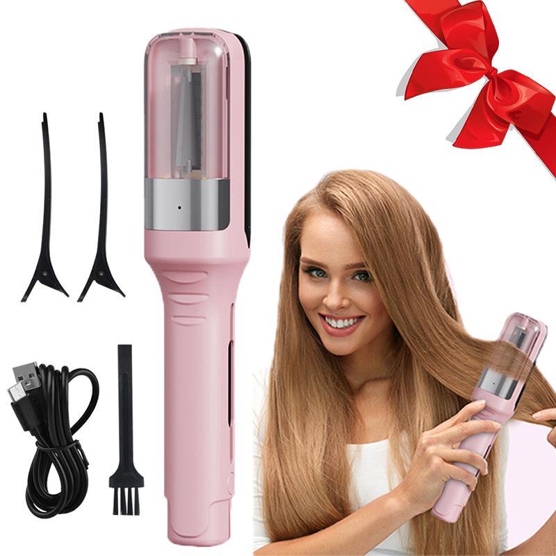 2 in 1 Rechargeable Portable Electric Hair Clipper, Split Ends & Frizz Trimmer Tool for Christmas Gift, Dry & Wet Straightening and Curling Hair Dual-purpose