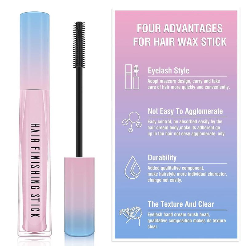 Hair Finishing Stick, Flyaway Feel Stick Hair, Small Broken Hairs Finishing Cream, Non-Greasy and Non-Sticky Gel Haircare