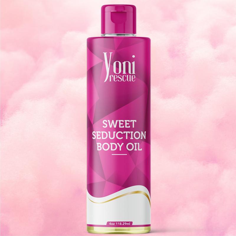 Sweet Seduction Body Oil, 4oz, with Apricot, Jojoba, Avocado Oils & Vitamin E Oil, Fast-Absorbing, Nourishes and Hydrates Skin, Skin Repair, Body Care, Ideal for All Skin Types, jasmine and saffron Fragrance Moisturizer by Yoni Rescue body oil