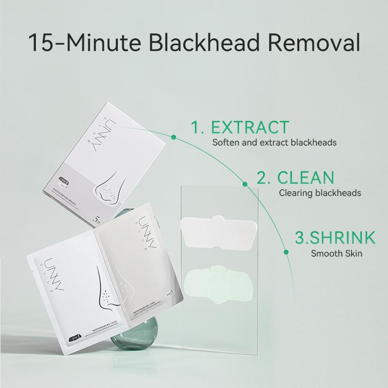 Unny Club Blackhead Clear Nose Pack Set - 3 Steps for Effective Removal of Impurities and Minimize Pores, Pore Extraction Techniques, for woman & man