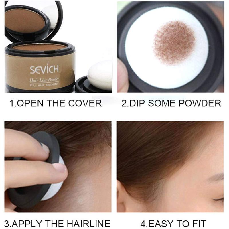 Instantly Cover Grey Hair with Hairline Shadow Bronzer - Windproof & Sweatproof