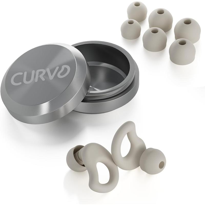 CURVD Everyday Earplugs - Great for Travel, Sound Sensitivity, Concerts, Parenting, Productivity - Noise Dampening & Ultra Soft