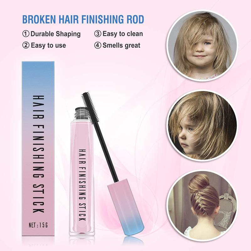 Hair Finishing Stick, Flyaway Feel Stick Hair, Small Broken Hairs Finishing Cream, Non-Greasy and Non-Sticky Gel Haircare