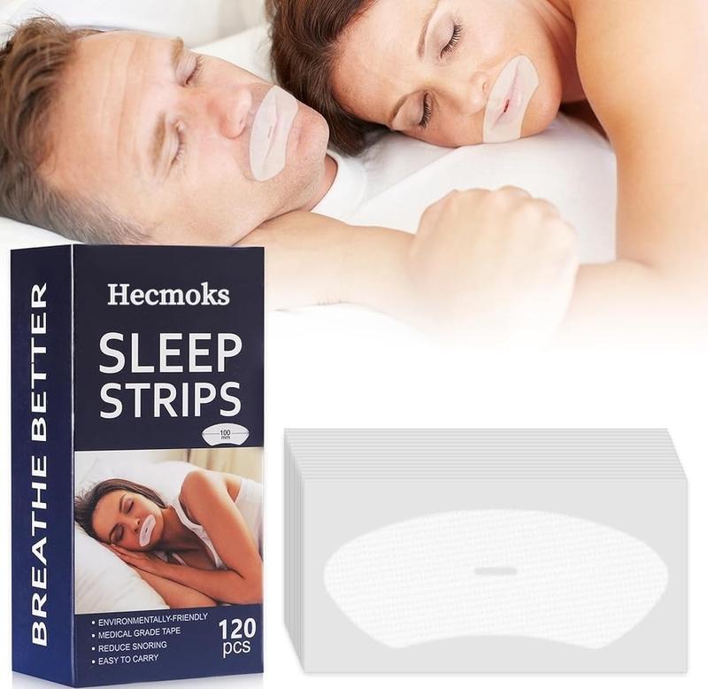 Hecmoks Comfort Sleep Patch, 90 120pcs set Anti-snoring Mouth Tape for Mouth Breathing, Anti Snoring Sleep Sticker for Daily Use