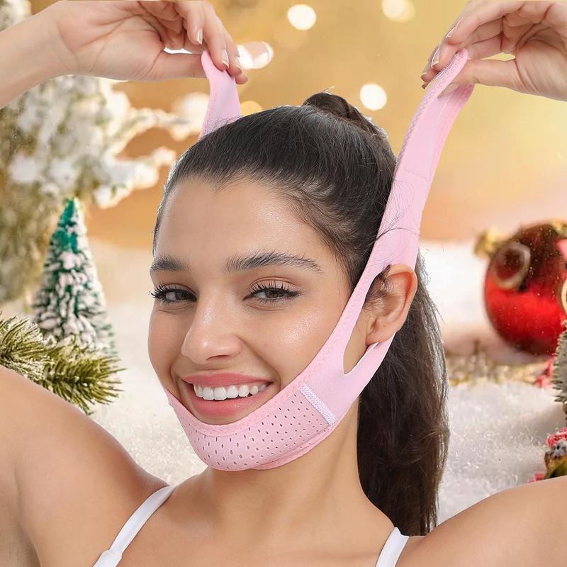 Reusable V-shaped Face Lifting Bandage, Double Chin Slimming Bandage, Facial Lifting Bandage, Sleeping Anti-sagging Face Care Bandage, Comfortable Daily Skincare Tool for Women, Gift for Girlfriend