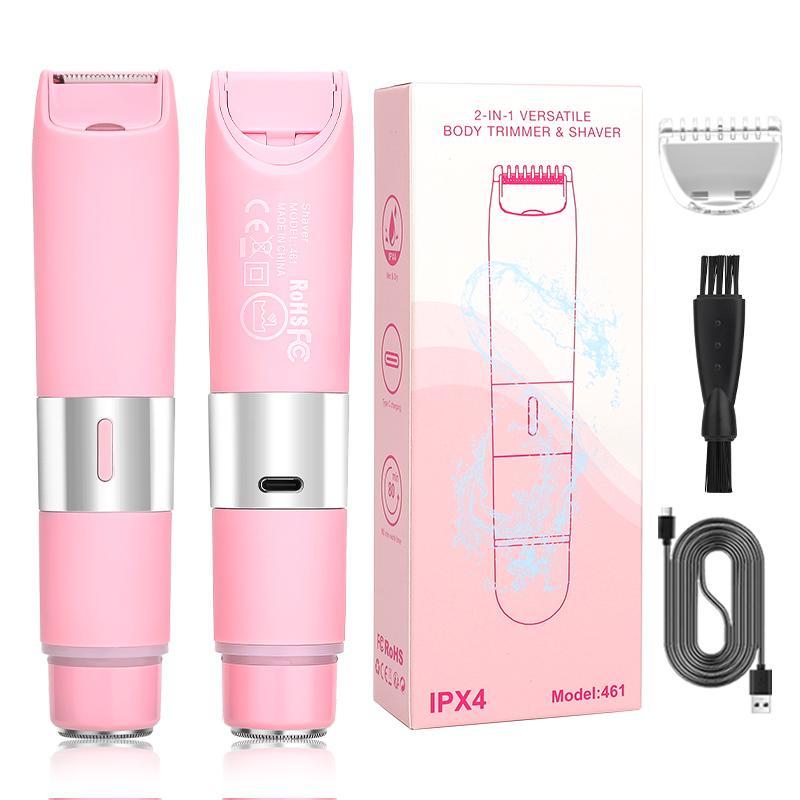 Electric Hair Trimmer, 1 Set Rechargeable Body Hair Shaver, Multifunctional Hair Removal Tool for Women, Personal Care Appliances