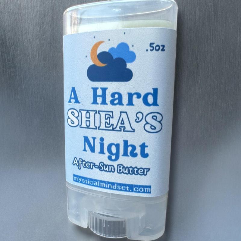 A Hard Shea's Night - After-Sun Butter - .5oz Roller Tube - for Sunburn, Cracked Skin, Sensitive Skin, All Ages