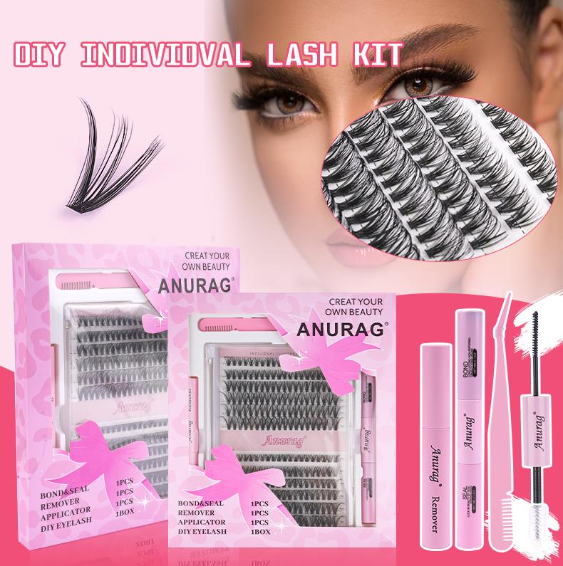 Fluffy Eyelash Bundle Fluffy 9-16mm Eyelash Bundle Extensions 30+40D Thick Volume Individual Eyelash D Curl Eyelash Bundle 240pcs DIY Eyelash Extensions,Applicator Tool,Super Keeps Eyelash Bundle Bonded and Sealed, Cosmetic Makeup Mascara Eyelashes