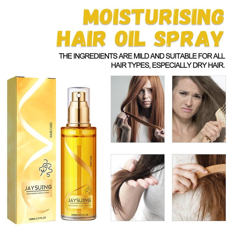 Hair Care Oil Spray, Moisturizing & Smoothing Hair Oil Spray, Hair Care & Styling Product for Women & Men