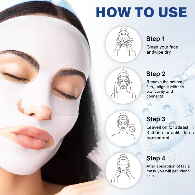 GGV-Deep Collagen Energy Enhancing facial mask | Original Collagen facial mask 5pcs Skincare Hydrate Skin Repair Comfort Rejuvenating glass facemask Moisture Moisturize