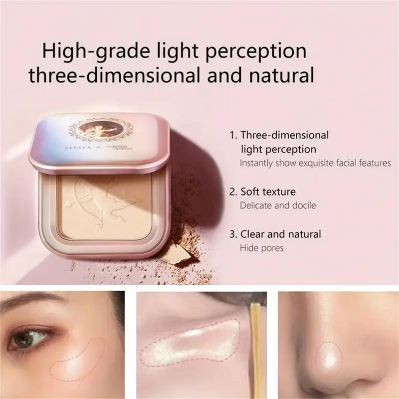 ZEESEA Cupid Diamond Highlighter Powder, Shimmer Highlighter Contour Palette to Brighten, Contour and Brighten Contour Makeup