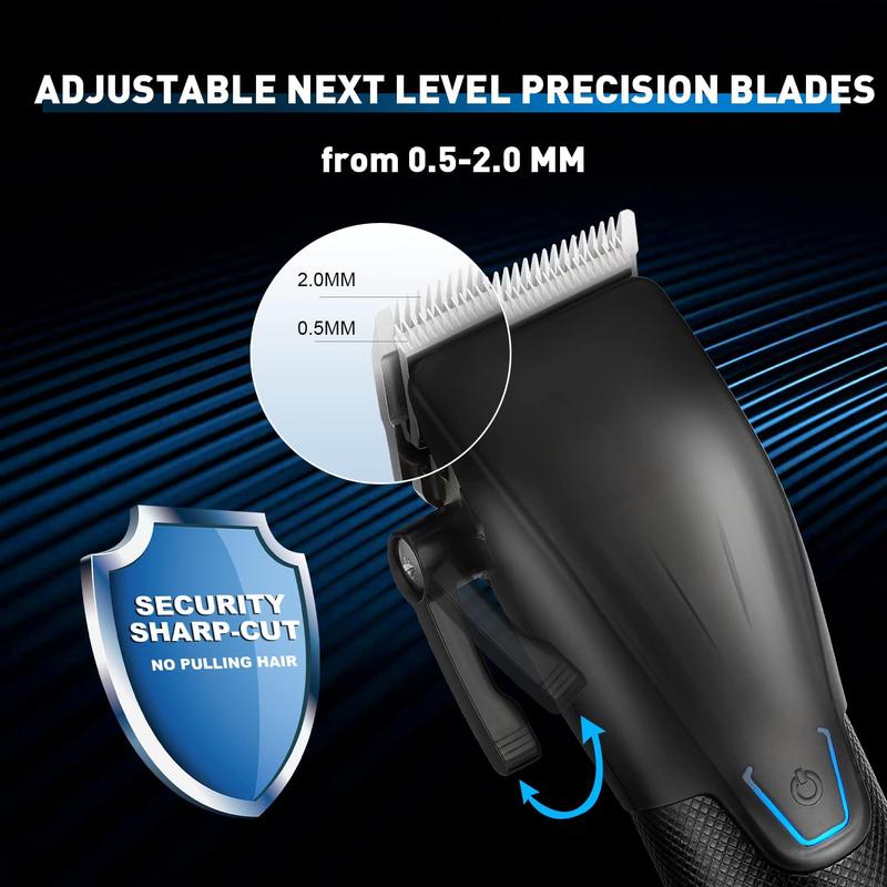 Professional Hair Grooming Tool Set, 1 Set Professional Cordless Hair Clipper & Hair Trimmer & Accessories, Barber Clipper, Grooming Kit for Men