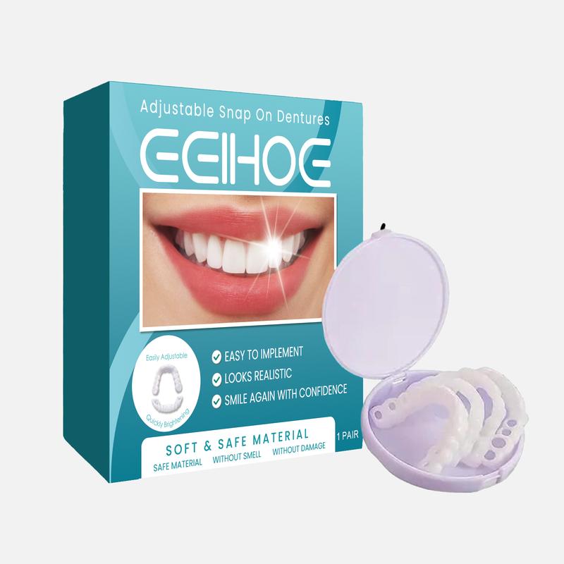 Temporary Teeth Perfect Cover,Adjustable Snap On,Moldable False Teeth for Beautiful Smile,Nature and Comfortable