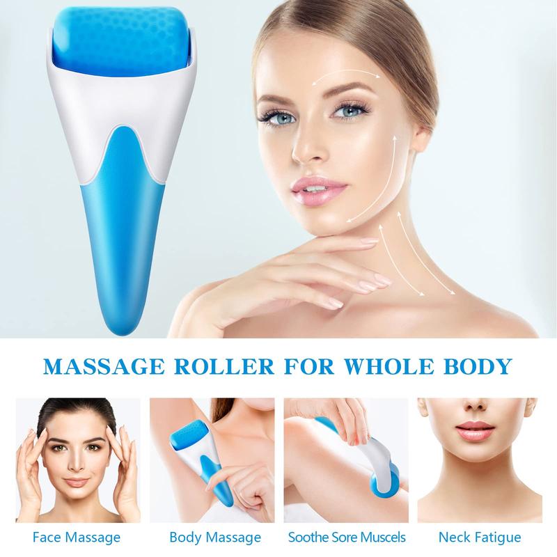 Ice Roller For Face and Eye, Facial Skin Care Tools For Puffiness Migraine Relief and Minor Injury, Upgraded Face Ice Roller Massager For Women