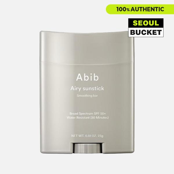 [Abib] Airy Sunstick Smoothing Bar SPF50 | Non-Sticky Matte Finish Sun Protection for Face and Body, Long-lasting Korean Sun Stick SPF 50