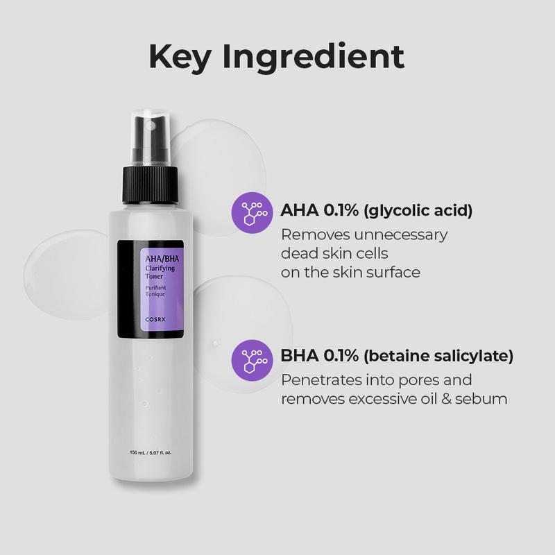 [COSRX OFFICIAL] AHA BHA Toner + Snail Mucin Essence | BOOSTER SET FOR CLEARER, FORTIFIED SKIN