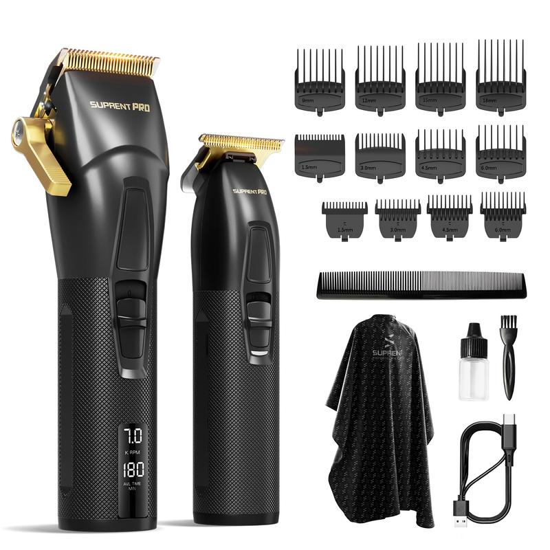 [ SUPRENT PRO Zeus ]barber supplies hair clippers for men-2500mAh battery-Type-C-Waterproof -Wet Dry Clippers Pro Complete Haircutting Kit 5V with barber cape hair scissors-gifts for men white elephant gifts for adults hunting gifts for men