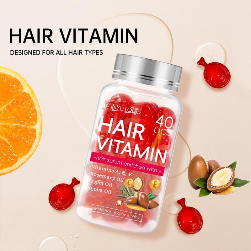 Hair Vitamin Capsule, 40pcs box Hair Vitamin Serum, Moisturizing Hair Care Capsule, Hair Care Product for Women & Men