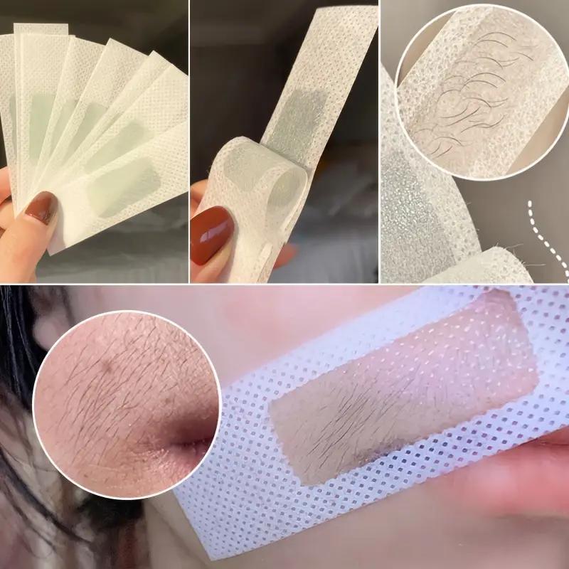 Portable Facial Hair Removal Wax Strips for Women, 15pcs Hair Remover Waxing Tool with 3 Wax Wipes, Quick Painless Hair Removal Products for Face & Body