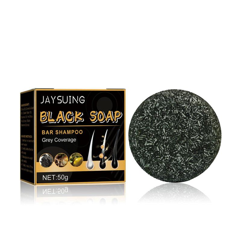 1 Box Gray Hair Coverage Soap, Deep Cleaning Hair Strengthening Shampoo Bar, Hair Treatment Supplies