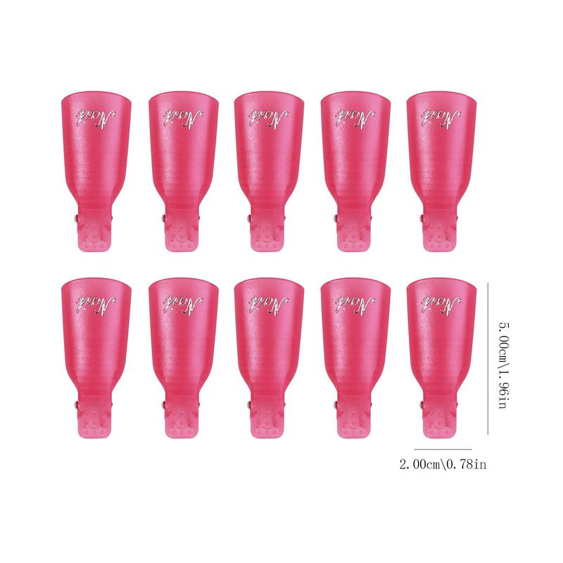 10pcs set Nail Polish Remover Clip, Nail Art Remover Cover, Nail Polish Remover Finger Cover, Nail Art Remover Manicure Tool for Home and Salon, Christmas Gift