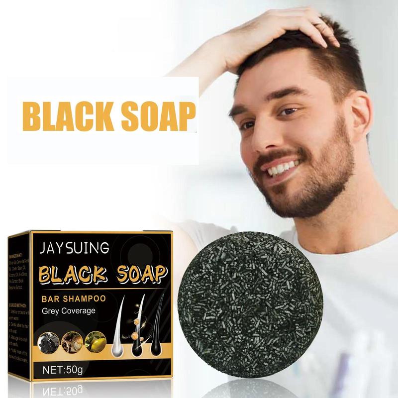 1 Box Gray Hair Coverage Soap, Deep Cleaning Hair Strengthening Shampoo Bar, Hair Treatment Supplies