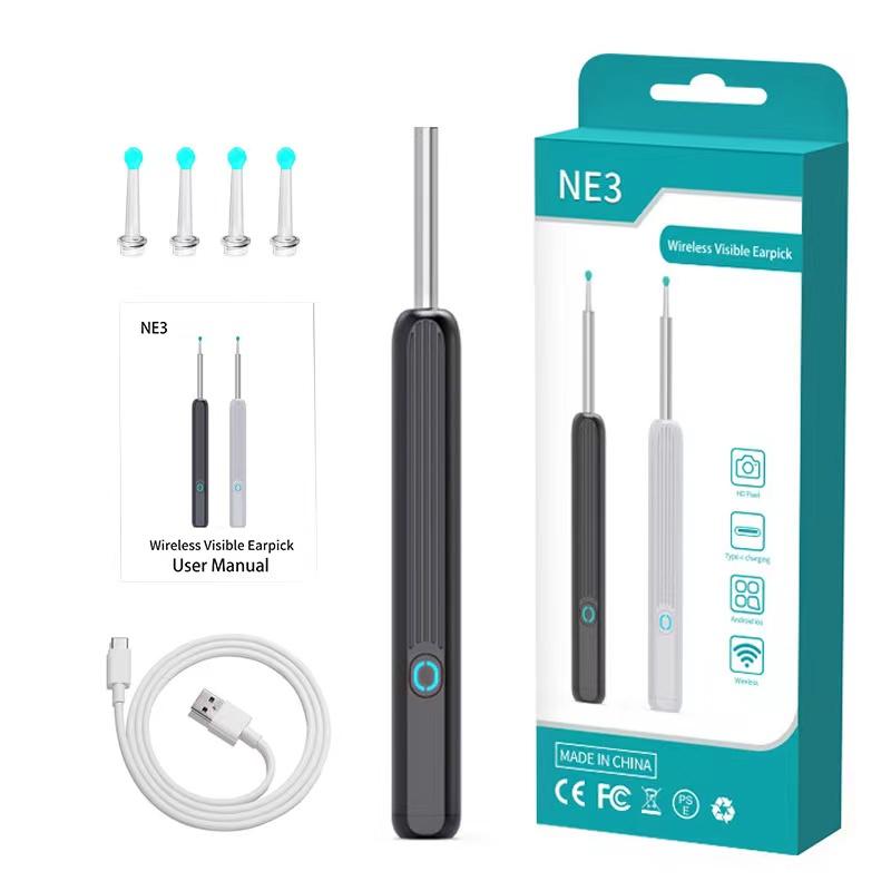 Intelligent Visual Ear Scoop Kit, 1 Set Ear Wax Remover Kit, Ear Cleaning Tool for Adults