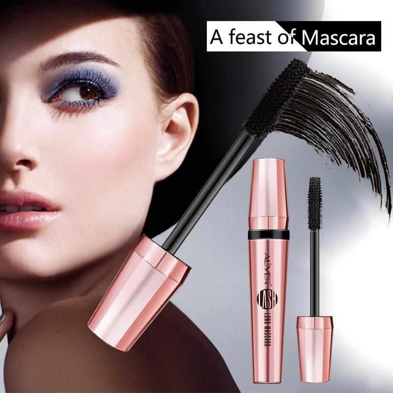 4D Long Mascara, 1 2 Counts Natural and Long-lasting Eyelash Extensions Mascara, Professional Eye Mascara for Women & Girls