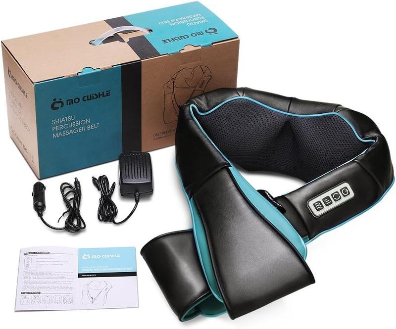 Father's Day choice MoCuishle Shiatsu Back Shoulder and Neck Massager with Heat, Electric Deep Tissue 4D Kneading Massage, Best Gifts for Women Men Mom Dad Relaxing Therapy