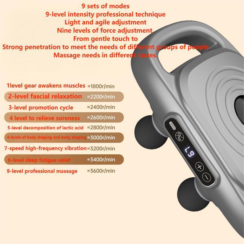 Electric Massager, 6-head Muscle Relaxation Massager, USB Rechargeable Handheld Muscle Massager, Professional Muscle Massage Tool for Home, Office, Gym