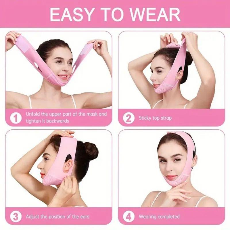 Reusable V-shaped Face Lifting Bandage, Double Chin Slimming Bandage, Facial Lifting Bandage, Sleeping Anti-sagging Face Care Bandage, Comfortable Daily Skincare Tool for Women, Gift for Girlfriend