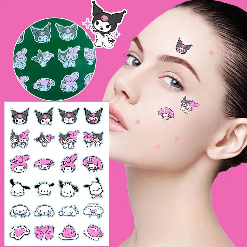 24 PCS SET Kuromi Pimple Patch Acne Colorful Invisible Acne Removal Skin Care Stickers Concealer Face Spot Beauty Makeup Tools