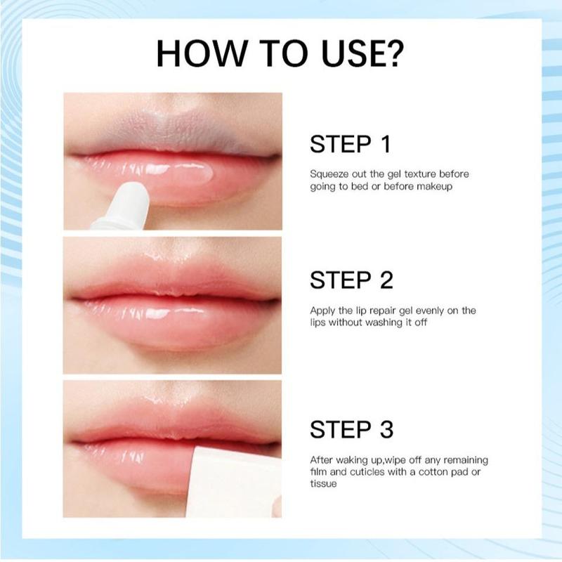 Moisturizing Lip Balm, 2pcs Hydrating Lip Care Gel for Dry Cracked Lips, Daily Lip Care Product