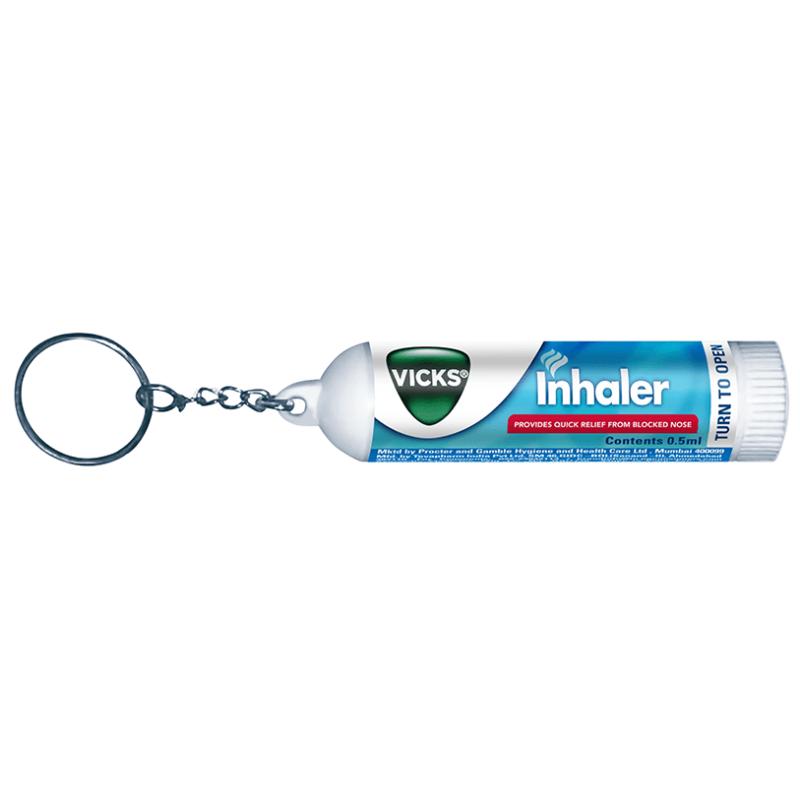 Vicks Inhaler Keychain 0.5ml for Runny Nose and Cough(cold) -Nasal Comfort Relief