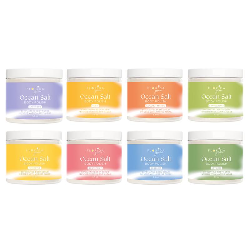 Florida Glow Ocean Salt Body Scrub Coconut 3.3oz Body Care Smooth