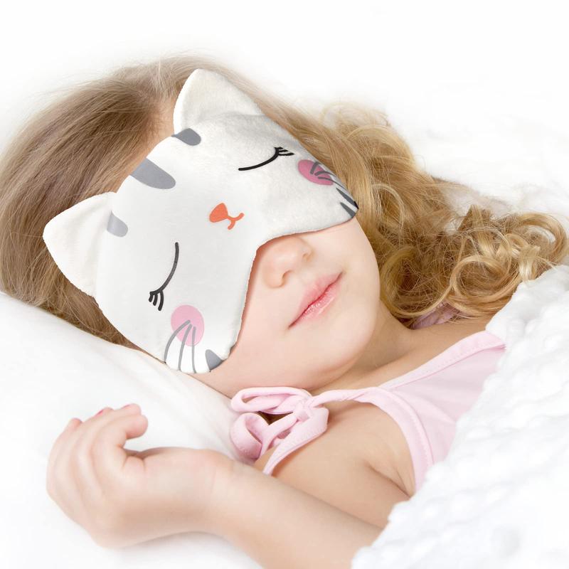 Cute Eye Mask for Sleeping 3 Pieces Cartoon Dog Face Eye Cover Funny Animal Cat Sleeping Mask Soft Lightweight Night Sleep Eye Masks Kitty Eye Mask Blindfolds for Women Men Kids