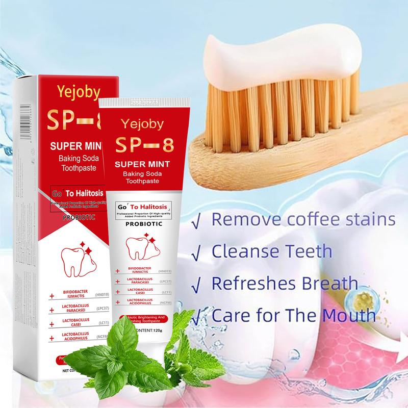 SP-8 [Triple Whitening] Probiotic Whitening Toothpaste, Free of Fluoride, Hydroxyapatite, Anti plaque, Oral Health Management Teeth Whitening Solution Effect is better than SP-6 and SP-7,SP-8 SP-6 SP-4 sp-8 sp-6 sp-4 sp8 sp6 sp4 SP-10