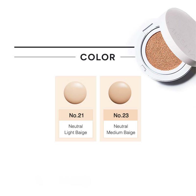 [Missha] Magic Cushion Cover Lasting SPF50+ PA+++ (2 Colors), Long-lasting Perfect Coverage, Sun Protection, Korean Makeup Foundation, k beauty makeup, korean cushion foundation