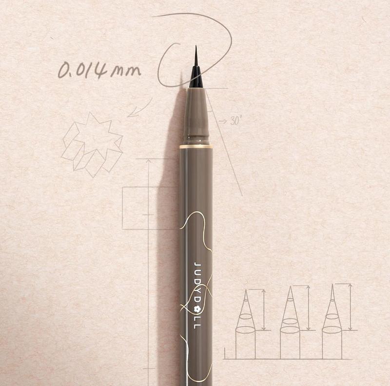 Judydoll 18° Angled Ultra-Fine Waterproof Liquid Eyeliner for Precise Eye Makeup Cosmetic