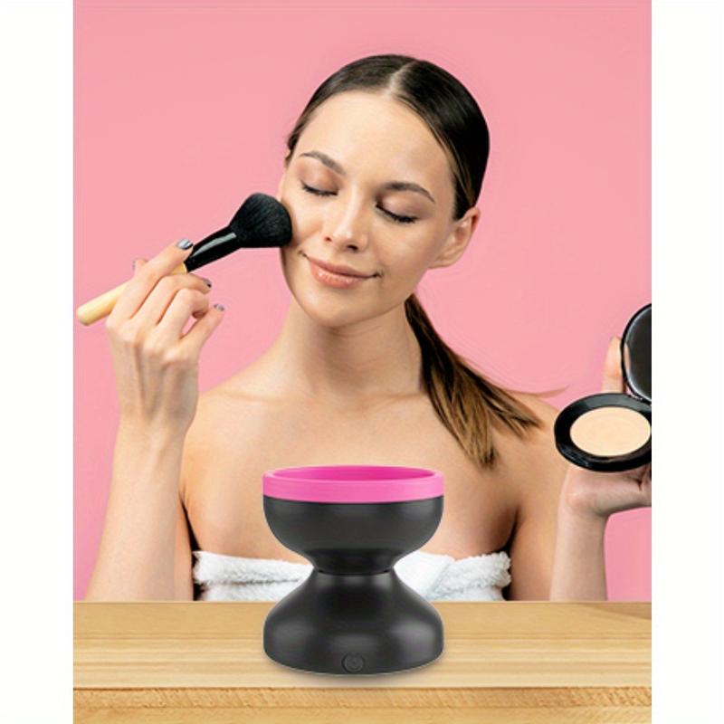 High Efficiency Electric Makeup Brush Cleaner, Auto Rotating Makeup Brush Cleaner Fits All Size Makeup Brushes