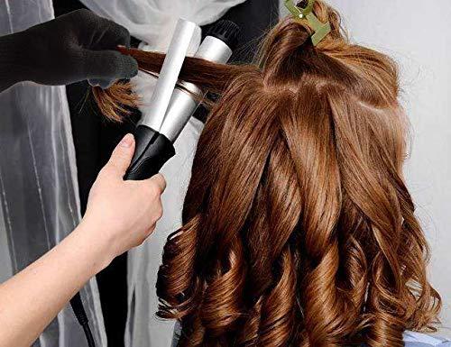 Heat Resistant Glove for Hair Styling, Curling Iron, Flat Iron and Curling Wand, Black, Pink Edge, 1 count