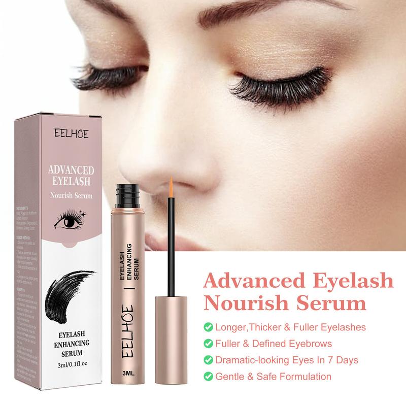 EELHOE Eyelash Serum Natural Curling Long Black Thick Eyelashes Moisturizing Care Liquid Makeup Mascara