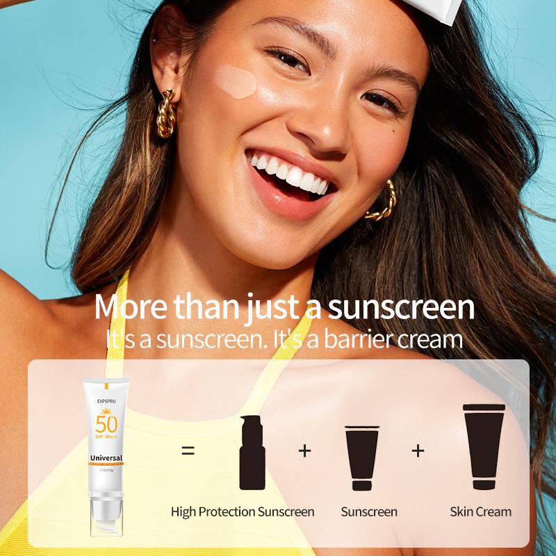 Facial Isolation Sunscreen, Moisturizing to Prevent Sunburn Tanning, SPF 50 Protection, Your Ultimate Sun Protection Solution.  Comfort Skin Repair Skincare Moisture