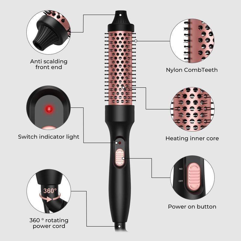 Electric Heated Hair Curler, Negative ion Hair Curling Iron Hair Volumizing Brush, Hair Curls Wand, Professional Hair Styling Tools for Women, for Home & Salon, Hair Style Tools