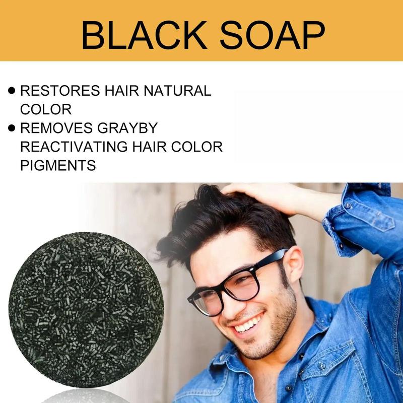 1 Box Gray Hair Coverage Soap, Deep Cleaning Hair Strengthening Shampoo Bar, Hair Treatment Supplies