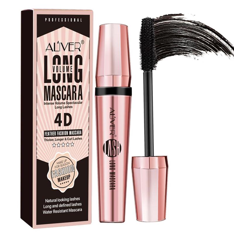 4D Long Mascara, 1 2 Counts Natural and Long-lasting Eyelash Extensions Mascara, Professional Eye Mascara for Women & Girls