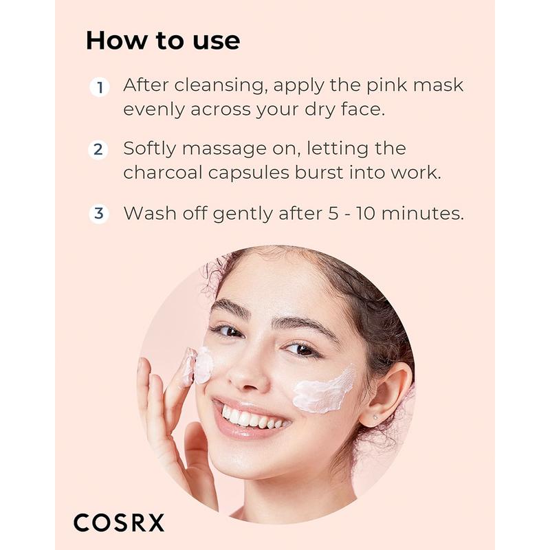 [COSRX OFFICIAL] Poreless Clarifying Charcoal Mask Pink 110g pore minimizing