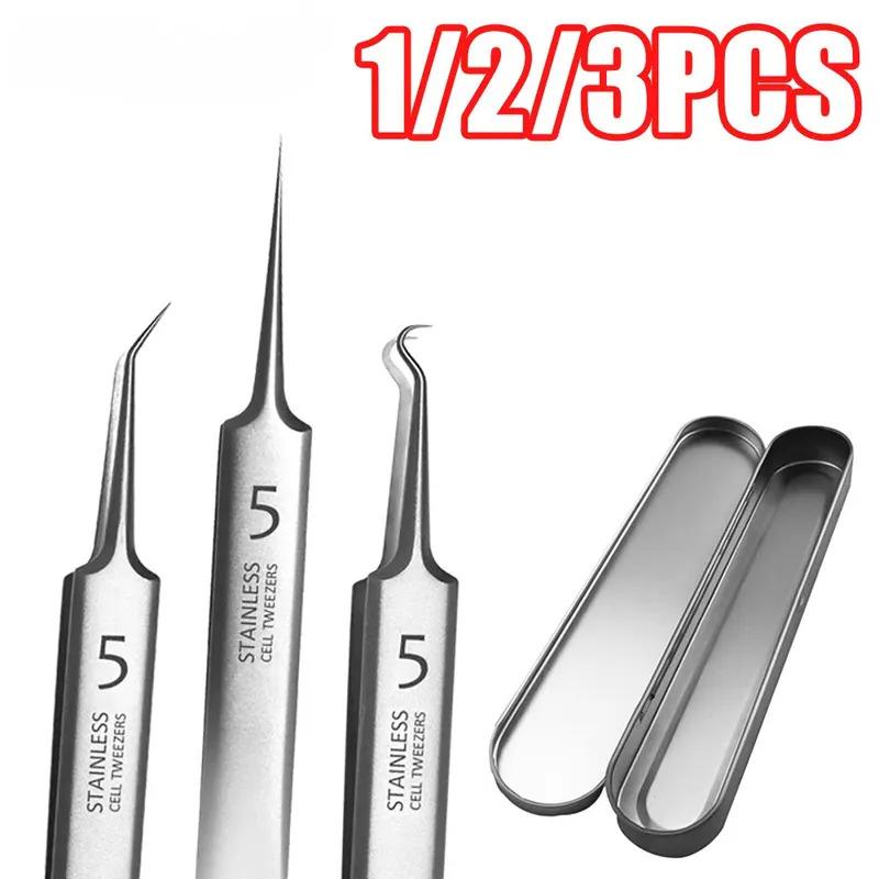 Ultra-fine Cell Pimples Blackhead Clip Tweezers Beauty Salon Remover Acne Needle Blackhead Deep Cleaner Clip Face Skin Care Tool