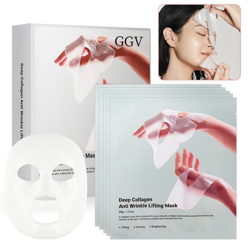 GGV-Deep Collagen Energy Enhancing facial mask | Original Collagen facial mask 5pcs Skincare Hydrate Skin Repair Comfort Rejuvenating glass facemask Moisture Moisturize